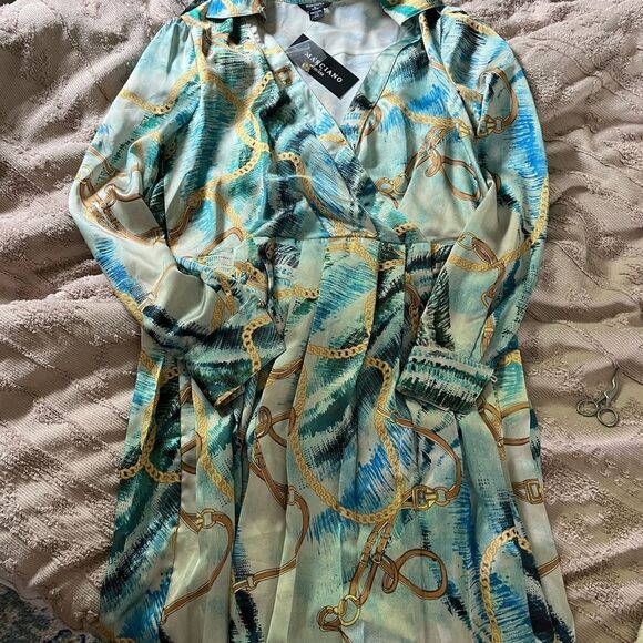 NWT Marciano Green Wrap Tie Front Dress - Picture 6 of 8